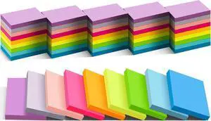 (54 Pads) 9 Bright Colors Sticky Notes 1.5x2in, Suitable for School, Office (54 Pads) 9 Bright Colors Sticky Notes 1.5x2in, Suitable for School, Office