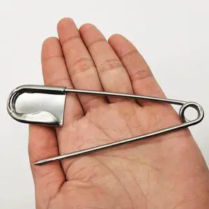 5 PCS of 5 Inch Heavy Duty Jumbo Stainless Steel Safety Pins Silver Color Safety Pins for Laundry, Blanket, Key Rings, Outdoor 5 PCS of 5 Inch Heavy Duty Jumbo Stainless Steel Safety Pins Silver Color Safety Pins for Laundry, Blanket, Key Rings, Outdoor