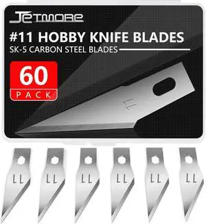 JETMORE 60 Pack Exacto Knife Blades 11, Craft Knife Blades Replacement Set JETMORE 60 Pack Exacto Knife Blades 11, Craft Knife Blades Replacement Set