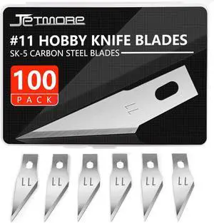 JETMORE 100 Pack Exacto Knife Blades, Hobby Knife Blades for Carving & DIY JETMORE 100 Pack Exacto Knife Blades, Hobby Knife Blades for Carving & DIY