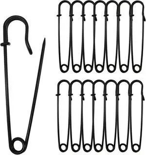 Safety Pins (Upgraded), 3" Large Safety Pin Pack of 30 for Clothes Leather Canvas Blankets Crafts Skirts Kilts, Extra Large Heavy Duty Safety Pins (Black) Safety Pins (Upgraded), 3" Large Safety Pin Pack of 30 for Clothes Leather Canvas Blankets Crafts Skirts Kilts, Extra Large Heavy Duty Safety Pins (Black)