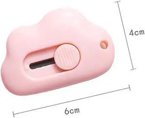 Pink Mini Utility Knives Cloud Shaped Box Cutter,Portable Paper Cutter,Retractable Letter Opener Assorted Colors Cloud Envelope Slitter,Cutting and Measuring Devices,Office Supplies Pink Mini Utility Knives Cloud Shaped Box Cutter,Portable Paper Cutter,Retractable Letter Opener Assorted Colors Cloud Envelope Slitter,Cutting and Measuring Devices,Office Supplies