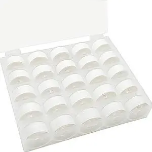 New brothread 25pcs Size A SA156 Prewound Bobbin Thread -White New brothread 25pcs Size A SA156 Prewound Bobbin Thread -White