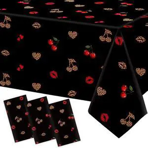 3Pcs Cheetah Print Birthday Decorations Tablecloth, 54 x 108 Inch 3Pcs Cheetah Print Birthday Decorations Tablecloth, 54 x 108 Inch