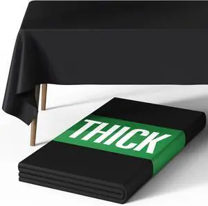 Rectangle Table Cloth 60" x 84" Durable Polyester Tablecloth Offers Reusable & Washable Protection, Ideal for Outdoor Party, Picnic, Wedding, Banquet and Birthday, 1 Pack, Black Rectangle Table Cloth 60" x 84" Durable Polyester Tablecloth Offers Reusable & Washable Protection, Ideal for Outdoor Party, Picnic, Wedding, Banquet and Birthday, 1 Pack, Black
