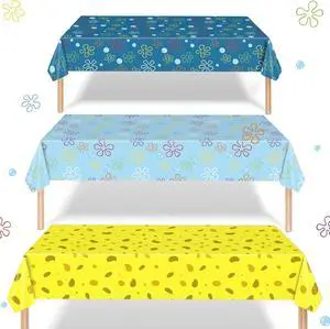 3PCS Cartoon Ocean Themed Tablecloth Blue Yellow Undersea Party Table Cover for Kids Boys Girls Birthday Decorations 3PCS Cartoon Ocean Themed Tablecloth Blue Yellow Undersea Party Table Cover for Kids Boys Girls Birthday Decorations