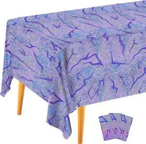 3PCS Demon Hunters Birthday Tablecloth Decorations, Purple Demon Energy Pattern Grad 9FT Tablecover Sparkling Holographic Laser Korean Idol Movie Decor for KidsParty Birthday Graduation Bachelor 3PCS Demon Hunters Birthday Tablecloth Decorations, Purple Demon Energy Pattern Grad 9FT Tablecover Sparkling Holographic Laser Korean Idol Movie Decor for KidsParty Birthday Graduation Bachelor