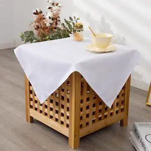 Small Square Solid White Tablecloth 24 x 24 Inch Small Square Solid White Tablecloth 24 x 24 Inch