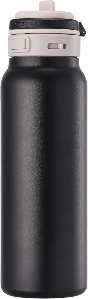 24 oz Insulated Water Bottle, 2-in-1 Stainless Steel with Straw and Spout, Leak Proof,Fits in Car Cup Holder, 304 Stainless Steel with Wide Mouth, Great for Sports, Travel, Work (Black) 24 oz Insulated Water Bottle, 2-in-1 Stainless Steel with Straw and Spout, Leak Proof,Fits in Car Cup Holder, 304 Stainless Steel with Wide Mouth, Great for Sports, Travel, Work (Black)