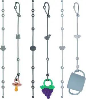 6-Pack Baby Toy Straps, Silicone High Chair & Stroller Straps, Toddler Bottle & Car Seat Accessories, Baby Travel Essentials with Pacifier Clips (Blue) 6-Pack Baby Toy Straps, Silicone High Chair & Stroller Straps, Toddler Bottle & Car Seat Accessories, Baby Travel Essentials with Pacifier Clips (Blue)