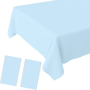 2 Pack Light Blue Tablecloth Disposable Baby Blue Table Covers 54" x 108" Blue Pastel Table Cloths for Parties Bridal Shower Engagement Wedding Birthday BBQ Picnic Indoors & Outdoors Party 2 Pack Light Blue Tablecloth Disposable Baby Blue Table Covers 54" x 108" Blue Pastel Table Cloths for Parties Bridal Shower Engagement Wedding Birthday BBQ Picnic Indoors & Outdoors Party