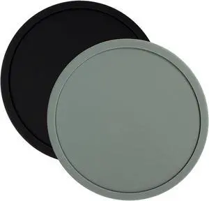 2pcs Silicone Round Bar Coaster Tea Coaster Modern Cup Drink Mat Plate Creative Rug Mug Pad for Table Countertop Desk Cold Hot Drink Beverage Coffee Tea Kitchen Home Decor (Black & Grey) 2pcs Silicone Round Bar Coaster Tea Coaster Modern Cup Drink Mat Plate Creative Rug Mug Pad for Table Countertop Desk Cold Hot Drink Beverage Coffee Tea Kitchen Home Decor (Black & Grey)