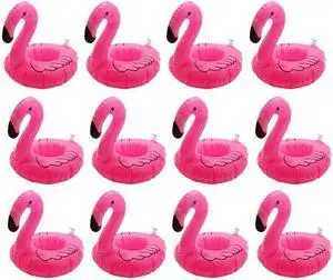 Inflatable Floating Flamingo Drink Holder 12 Pack Swimming Pool Float Coasters Coke Cup Holder for Beverage Cans Cups & Bottles - Fun Kid & Adult Pool Party Inflatable Floating Flamingo Drink Holder 12 Pack Swimming Pool Float Coasters Coke Cup Holder for Beverage Cans Cups & Bottles - Fun Kid & Adult Pool Party