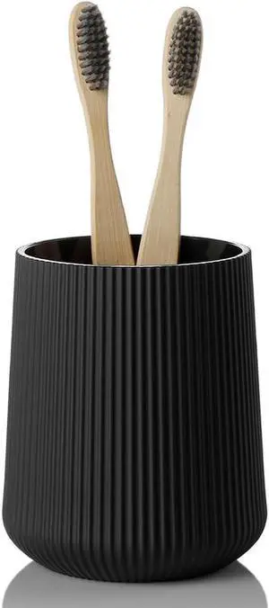 Black Striped Toothbrush Holder Black Striped Toothbrush Holder