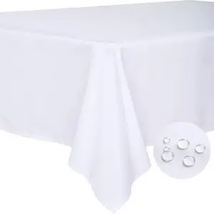 Table Cloth White 60x84 Inch Tablecloth for 6 Foot Rectangle Tables Outdoor Washable Wrinkle Free and Spillproof Polyester Tablecloth for Festival Camping Picnic Party Cover Table Cloth White 60x84 Inch Tablecloth for 6 Foot Rectangle Tables Outdoor Washable Wrinkle Free and Spillproof Polyester Tablecloth for Festival Camping Picnic Party Cover