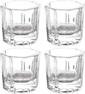 4 Pieces Acrylic Dappen Dish Nail Dapping Dish Nail Powder and Liquid Holder Glass Bowl Crystal Cup Nail Supplies 4 Pieces Acrylic Dappen Dish Nail Dapping Dish Nail Powder and Liquid Holder Glass Bowl Crystal Cup Nail Supplies
