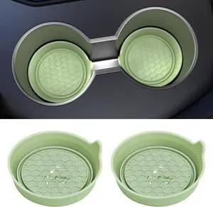 2-Pack Car Cup Coaster Silicone Spill-Proof Cup Holder Inserts 2-Pack Car Cup Coaster Silicone Spill-Proof Cup Holder Inserts