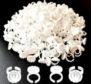 Glue Rings for Eyelash Extension, 300 PCS Glue Rings Lash Extension Supplies Lash Rings for Glue, Disposable Glue Cups Eyelash Glue Holder Lash Extension Glue Rings, Lash Fan Blossom Glue Cups, White Glue Rings for Eyelash Extension, 300 PCS Glue Rings Lash Extension Supplies Lash Rings for Glue, Disposable Glue Cups Eyelash Glue Holder Lash Extension Glue Rings, Lash Fan Blossom Glue Cups, White
