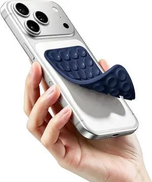 Silicone Double-Sided Suction Phone Mount - Navy Small Silicone Double-Sided Suction Phone Mount - Navy Small