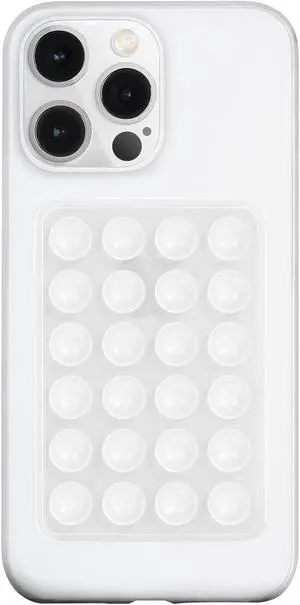 Anteel Silicone Suction Phone Case Mount, Silicon Adhesive Phone Accessory for Smartphones, Hands-Free Mirror Shower Phone Holder for Selfies, Tiktok Videos (Translucent) Anteel Silicone Suction Phone Case Mount, Silicon Adhesive Phone Accessory for Smartphones, Hands-Free Mirror Shower Phone Holder for Selfies, Tiktok Videos (Translucent)