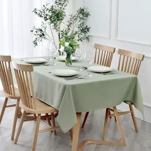 Rectangle Textured Tablecloth Waterproof Spillproof Wrinkle Free Table Cloth, Kitchen Dining Tabletop Decoration, Fabric Table Cover for Outdoor and Indoor Use, 52 x 70 Inch, Sage Green Rectangle Textured Tablecloth Waterproof Spillproof Wrinkle Free Table Cloth, Kitchen Dining Tabletop Decoration, Fabric Table Cover for Outdoor and Indoor Use, 52 x 70 Inch, Sage Green