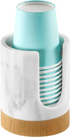 Bathroom Cup Dispenser, 3oz Dixie Cup Dispenser, Gravel White Bathroom Cup Dispenser, 3oz Dixie Cup Dispenser, Gravel White