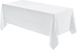 Everyday Series Rectangle Tablecloth 60" x 102" 1 Pack White Everyday Series Rectangle Tablecloth 60" x 102" 1 Pack White