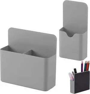 Magnetic Pen Holder,2 Pack Magnetic Dry Erase Marker Holder with Generous Compartments,Strong Magnet Storage Marker Pen Pencil Organizer for Refrigerator,Whiteboard,Locker Accessories Magnetic Pen Holder,2 Pack Magnetic Dry Erase Marker Holder with Generous Compartments,Strong Magnet Storage Marker Pen Pencil Organizer for Refrigerator,Whiteboard,Locker Accessories