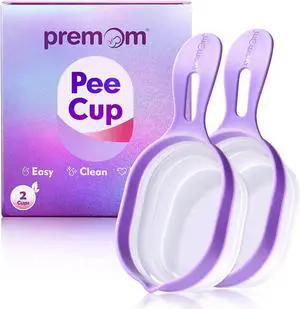 2 Urine Cups Reusable & Collapsible for Ovulation & Pregnancy Tests 2 Urine Cups Reusable & Collapsible for Ovulation & Pregnancy Tests