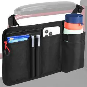 Wheelchair Side Bag with Cup Holder, Premium Wheelchair Armrest Pouch Accessories for AdultsWheelchair Bags for Walkers, Rollators, Electric Wheelchairs (Black) Wheelchair Side Bag with Cup Holder, Premium Wheelchair Armrest Pouch Accessories for AdultsWheelchair Bags for Walkers, Rollators, Electric Wheelchairs (Black)