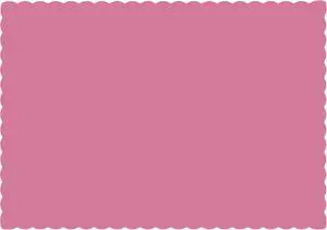 Disposable Paper Placemats, Scalloped Edge Table Mats, Pink, Pack of 50 Disposable Paper Placemats, Scalloped Edge Table Mats, Pink, Pack of 50