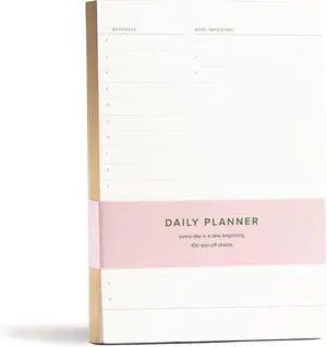 Daily To-Do List Notepad Desk Pad for Work and Study, Gold, 8.25x5.85 Inches Daily To-Do List Notepad Desk Pad for Work and Study, Gold, 8.25x5.85 Inches