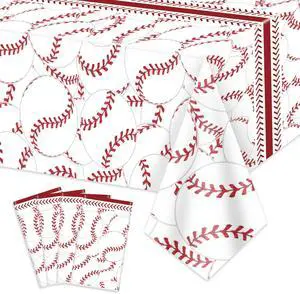 4 Pcs Baseball Tablecloths, Rectangular Baseball Pattern Table Cloth Disposable Party Decorations Table Covers for Boys Sports Event Birthday Party Supplies, 51x86 Inch 4 Pcs Baseball Tablecloths, Rectangular Baseball Pattern Table Cloth Disposable Party Decorations Table Covers for Boys Sports Event Birthday Party Supplies, 51x86 Inch