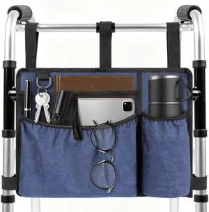 Walker Bag with Cup Holder for Folding Walker, Waterproof Pouch for Walker Walker Bag with Cup Holder for Folding Walker, Waterproof Pouch for Walker