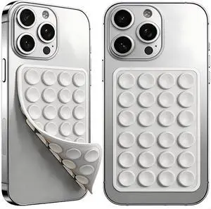 White Octobudyy 2PCS Silicone Phone Sticky Grip,Hands-Free Sticky Cell Phone Grip, Suction Phone Case Mount for iPhone and Android, Mobile Fidget Mirror Holder for Selfies and Videos White Octobudyy 2PCS Silicone Phone Sticky Grip,Hands-Free Sticky Cell Phone Grip, Suction Phone Case Mount for iPhone and Android, Mobile Fidget Mirror Holder for Selfies and Videos