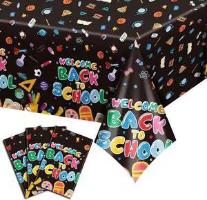 3 PCS Back to School Tablecloth 108x54 inches, Waterproof Welcome Back to School Table Cover for First Day of School Decorations in Classroom or Outdoor for Kindergarten and Primary School Students 3 PCS Back to School Tablecloth 108x54 inches, Waterproof Welcome Back to School Table Cover for First Day of School Decorations in Classroom or Outdoor for Kindergarten and Primary School Students