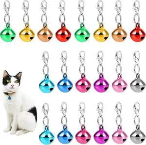 10 pcs Pet Bells for Dog Cat Collar, Metal Round Collar Charms Loud Crisp Sound with Clasps, Kitten Small Animal Pendant Accessories, Christmas Decoration Jingle Bell(Colourful) 10 pcs Pet Bells for Dog Cat Collar, Metal Round Collar Charms Loud Crisp Sound with Clasps, Kitten Small Animal Pendant Accessories, Christmas Decoration Jingle Bell(Colourful)