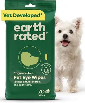 Dog Eye Wipes, Unscented, Removes Dirt & Discharge, 70ct | Vet-Developed, Hypoallergenic Pet Wipes for Dogs & Cats to Remove Dirt & Discharge, Fragrance Free Dog Eye Wipes, Unscented, Removes Dirt & Discharge, 70ct | Vet-Developed, Hypoallergenic Pet Wipes for Dogs & Cats to Remove Dirt & Discharge, Fragrance Free
