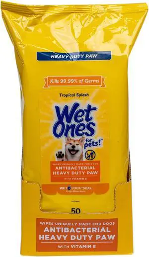 for Pets Antibacterial Dog Paw Wipes, Tropical Splash, 50 Count | Kills 99.99% of germs, thick, durable, actibacterial disposable wipes for dog paws for Pets Antibacterial Dog Paw Wipes, Tropical Splash, 50 Count | Kills 99.99% of germs, thick, durable, actibacterial disposable wipes for dog paws