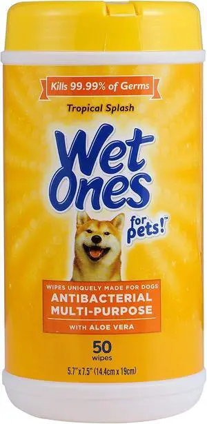 for Pets Antibacterial Dog Wipes, Tropical Splash, 50 Count | Multi-purpose grooming wipes with aloe vera for paws, face, and body, easy cleanups between baths for Pets Antibacterial Dog Wipes, Tropical Splash, 50 Count | Multi-purpose grooming wipes with aloe vera for paws, face, and body, easy cleanups between baths