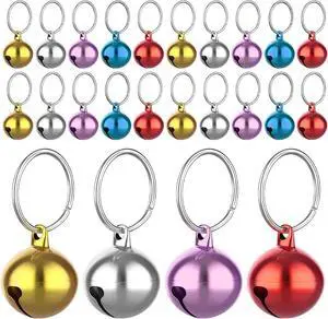 Pet Bells for Dog Cat Collar, Pet Pendant Accessories Stainless Steel, 24 Sets of Anti-Lost Training Bells for Collars, Suitable for Pet Pendant Accessories 0.55Inch Pet Bells for Dog Cat Collar, Pet Pendant Accessories Stainless Steel, 24 Sets of Anti-Lost Training Bells for Collars, Suitable for Pet Pendant Accessories 0.55Inch