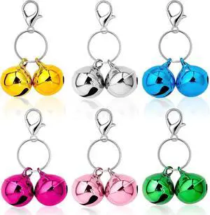 6 Pack Pet Bells for Dog Cat Collars, with Metal Keychain Clip | Metal Bells with Keyring Clips, Colorful Loud Double Pet Collar Bells, for Dog Cat Small Pets Collar Safety Tracking 6 Pack Pet Bells for Dog Cat Collars, with Metal Keychain Clip | Metal Bells with Keyring Clips, Colorful Loud Double Pet Collar Bells, for Dog Cat Small Pets Collar Safety Tracking