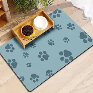 Pet Feeding Mat Dog Cat Food Mat Absorbent No Stains Quick Dry Rubber Bottom Anti-Slip Water Bowl Mats Easy to Clean for Indoor Pet Placemats Water Dispenser Mat Pet Feeding Mat Dog Cat Food Mat Absorbent No Stains Quick Dry Rubber Bottom Anti-Slip Water Bowl Mats Easy to Clean for Indoor Pet Placemats Water Dispenser Mat