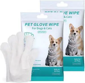 12PCS Pet Glove Bathing Wipes for Dogs Cats, Portable Thickened Safe Cleaning & Odor-Controlling Grooming Gloves, Nourish Fur Glove Wipes for Daily Care and Traveling, Rinse Free, Unscented. (2 Pack) 12PCS Pet Glove Bathing Wipes for Dogs Cats, Portable Thickened Safe Cleaning & Odor-Controlling Grooming Gloves, Nourish Fur Glove Wipes for Daily Care and Traveling, Rinse Free, Unscented. (2 Pack)