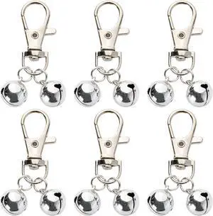 6 Pcs Bell for Dog Collar,Bells for Dog Collar,with Heavy Duty Snaps Dogs Bell Collar,Sliver Bells for Tracking and Training Suitable for Dogs and Cats 6 Pcs Bell for Dog Collar,Bells for Dog Collar,with Heavy Duty Snaps Dogs Bell Collar,Sliver Bells for Tracking and Training Suitable for Dogs and Cats