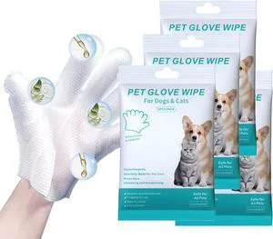 24PCS Unscented Extra Thick Pet Glove Wipes for Dogs & Cats, Dog Cat Washing Cleaning Gloves, Dog Grooming Bath Gloves for Daily Care and Traveling, Rinse Free 24PCS Unscented Extra Thick Pet Glove Wipes for Dogs & Cats, Dog Cat Washing Cleaning Gloves, Dog Grooming Bath Gloves for Daily Care and Traveling, Rinse Free