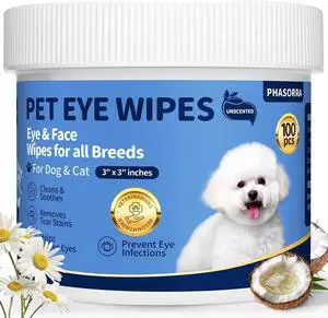 Hypoallergenic Eye Paw Face Wipes, Tear Stain Remover, Dog Eye Infection Treatment, Lick-Safe Soothing & Moisturizing & Gentle, Eye Debris, Discharge, Mucus - 100pcs Hypoallergenic Eye Paw Face Wipes, Tear Stain Remover, Dog Eye Infection Treatment, Lick-Safe Soothing & Moisturizing & Gentle, Eye Debris, Discharge, Mucus - 100pcs