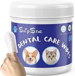 60CT Unscented Dog Dental Wipes, No-Rinse for Ear Eye Gum Care | Disposable Cat Dog Teeth Cleaning Finger Wipes, Reduce Plaque Tartar, Breath Freshener, Pet Toothbrush Toothpaste Alternative 60CT Unscented Dog Dental Wipes, No-Rinse for Ear Eye Gum Care | Disposable Cat Dog Teeth Cleaning Finger Wipes, Reduce Plaque Tartar, Breath Freshener, Pet Toothbrush Toothpaste Alternative