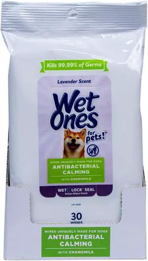 for Pets Calming Dog Wipes, Chamomile Lavender Scent, 30 Count | Antibacterial formula, kills 99.99% of germs, calm, scented, durable paw wipes for Pets Calming Dog Wipes, Chamomile Lavender Scent, 30 Count | Antibacterial formula, kills 99.99% of germs, calm, scented, durable paw wipes