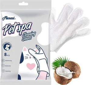 MIOSSZI Pet Gloves Wipes for Dogs & Cats Wipes Cleaning Deodorizing Hypoallergenic No-Rinse Pet Grooming Wipes Unscented Extra Thick Bathing Wipes for Pet Dry Cleaning Daily Care and Travel 8 pcs MIOSSZI Pet Gloves Wipes for Dogs & Cats Wipes Cleaning Deodorizing Hypoallergenic No-Rinse Pet Grooming Wipes Unscented Extra Thick Bathing Wipes for Pet Dry Cleaning Daily Care and Travel 8 pcs
